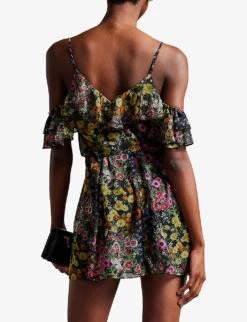Ted Baker Priyahh Floral-print Woven Jumpsuit 7 Ted Baker Priyahh Floral-print Woven Jumpsuit -Whistles Clothing Shop R04140116 BLACK ALT03
