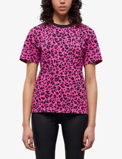 THE KOOPLES Leopard-print Cotton-jersey T-shirt 8 THE KOOPLES Leopard-print Cotton-jersey T-shirt -Whistles Clothing Shop R04140766 BLA92 ALT02