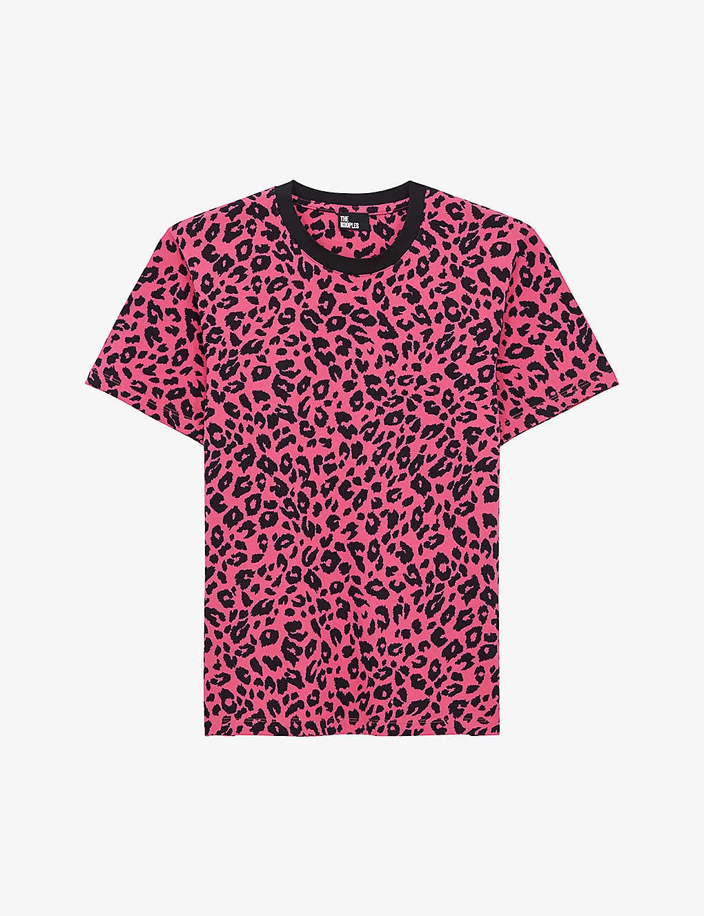 THE KOOPLES Leopard-print Cotton-jersey T-shirt 1 THE KOOPLES Leopard-print Cotton-jersey T-shirt
