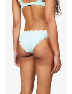 Marysia Antibes Mid-rise Scallop-trim Bikini Bottoms -Whistles Clothing Shop R04140992 VIOLETTEAZURE ALT03