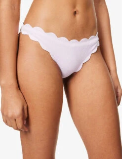 Marysia Antibes Mid-rise Scallop-trim Bikini Bottoms -Whistles Clothing Shop R04140992 VIOLETTEAZURE ALT04