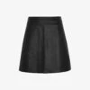 Whistles High-waisted A-lined Leather Mini Skirt