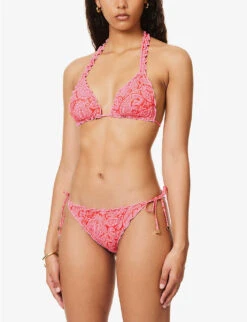 Tangier Abstract-print Stretch-recycled Polyamide Bikini Top -Whistles Clothing Shop R04142183 PRTPRT ALT02