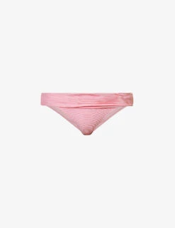 Sicily Fold-over Stretch-recycled Polyamide Bikini Bottom