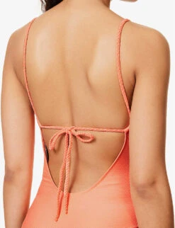 Portofino Plunge Open-back Stretch-recycled Polyamide Swimsuit -Whistles Clothing Shop R04142202 CRLCRL ALT04