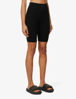 ESSENTIALS Sport High-rise Knitted Shorts -Whistles Clothing Shop R04142431 JETBLACK ALT02