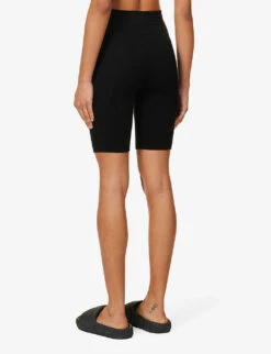 ESSENTIALS Sport High-rise Knitted Shorts -Whistles Clothing Shop R04142431 JETBLACK ALT03