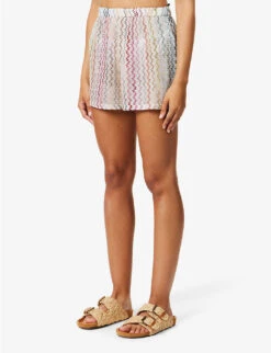 Missoni Raschel Chevron Woven Shorts 7 Missoni Raschel Chevron Woven Shorts -Whistles Clothing Shop R04143387 MULTICOLOURED ALT02