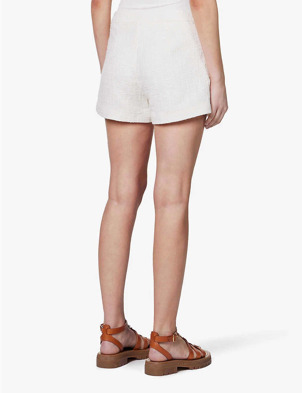 Paige Patrizia Mid-rise Cotton-rayon Blend Shorts 4 Paige Patrizia Mid-rise Cotton-rayon Blend Shorts - Image 4