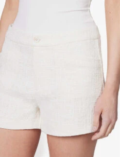 Paige Patrizia Mid-rise Cotton-rayon Blend Shorts 9 Paige Patrizia Mid-rise Cotton-rayon Blend Shorts -Whistles Clothing Shop R04144133 CREAM ALT04
