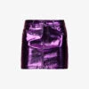 Metallic Mid-rise Cotton-blend Mini Skirt