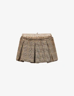 Jaded London Pleated Checked Low-rise Stretch-woven Mini Skirt