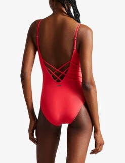 Ted Baker Neyome Plunge Swimsuit 7 Ted Baker Neyome Plunge Swimsuit -Whistles Clothing Shop R04146488 CORAL ALT03