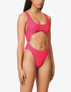 GOOD AMERICAN Monokini Cut-out Swimsuit -Whistles Clothing Shop R04148932 KNOCKOUTPINK001 ALT02