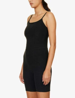 Beyond Yoga Spacedye Get In Gear Scoop-neck Stretch-woven Unitard -Whistles Clothing Shop R04150168 DARKESTNIGHT ALT02