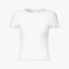 Helmut Lang Twist-seam Cropped Ribbed Cotton T-shirt