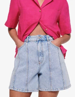 Heath Organic-cotton Shorts -Whistles Clothing Shop R04151535 LIGHTWASH ALT02