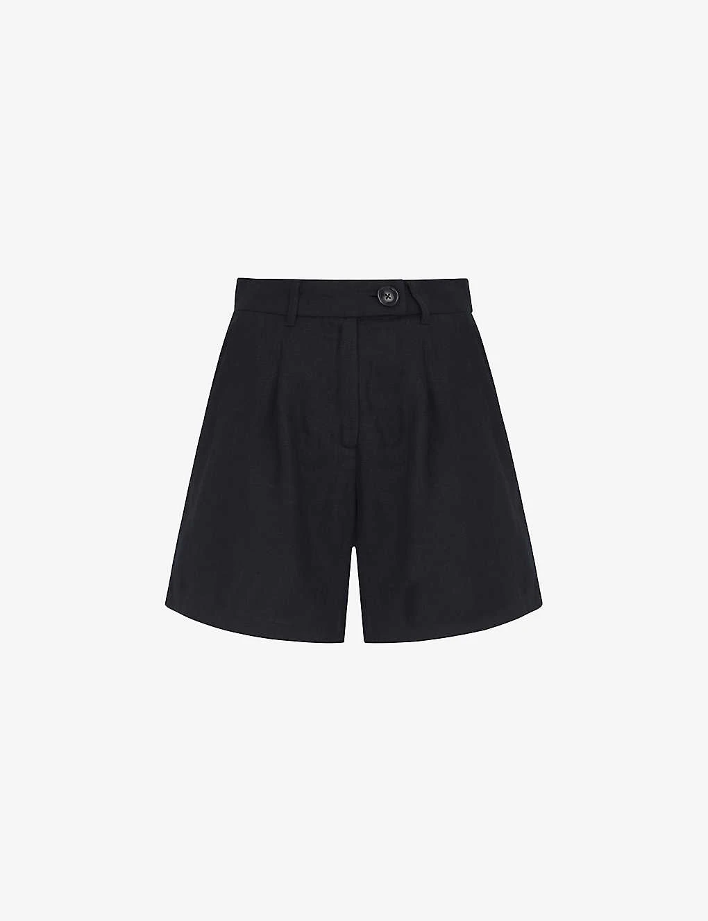 Fidel Tabbed Linen Shorts 1 Fidel Tabbed Linen Shorts