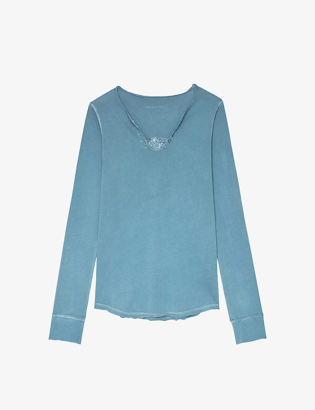 Zadig & Voltaire Tunisien Graphic-print Long-sleeve Organic-cotton T-shirt