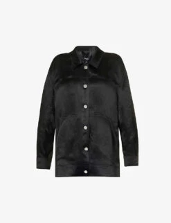 THEORY Collared Relaxed-fit Woven Overshirt