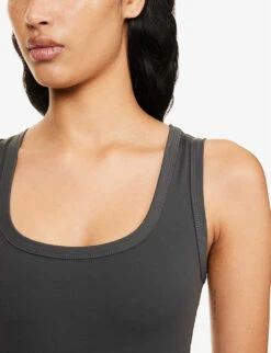 Ultimate Scoop-neck Sleeveless Stretch-woven Unitard -Whistles Clothing Shop R04153492 CHARCOAL ALT04