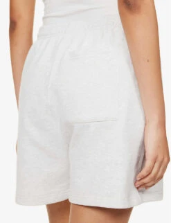 Brand-print High-rise Relaxed-fit Cotton-jersey Shorts 9 Brand-print High-rise Relaxed-fit Cotton-jersey Shorts -Whistles Clothing Shop R04153507 GREYMELANGE ALT04