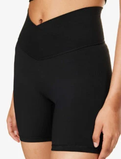 Ultimate Wrap-over High-rise Stretch-woven Shorts -Whistles Clothing Shop R04153510 BLACK ALT04