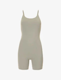 Ultimate Scoop-neck Stretch-woven Playsuit