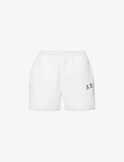 New Release 23 Sweat High-rise Logo-print Cotton-jersey Shorts