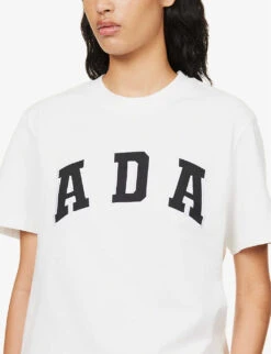 Logo-appliqué Relaxed-fit Cotton-jersey T-shirt -Whistles Clothing Shop R04153531 WHITE ALT04