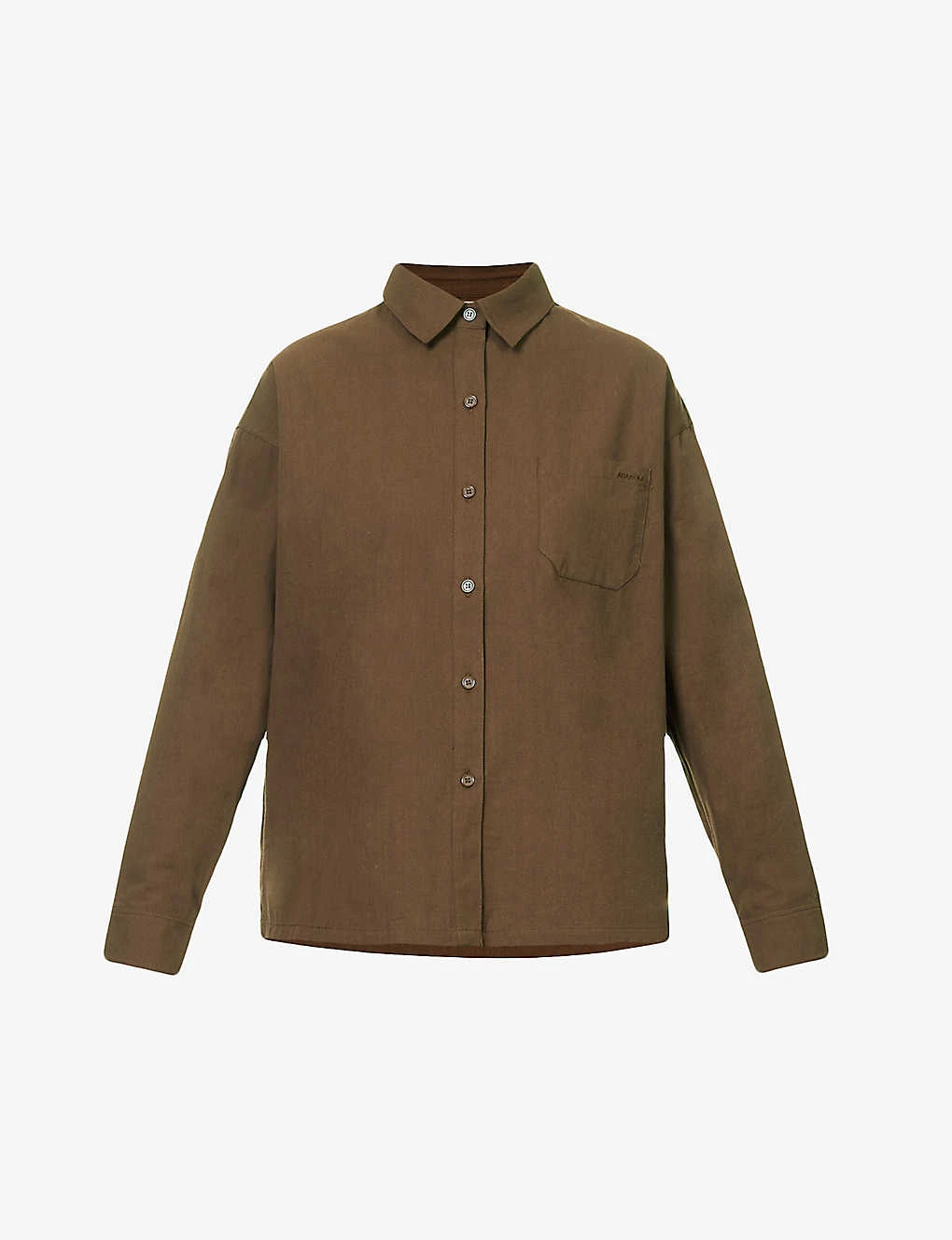 Logo-tab Relaxed-fit Organic-cotton Shirt