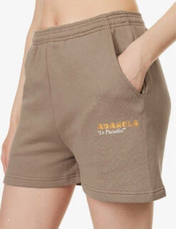 Resort Logo-patch Cotton-jersey Shorts 9 Resort Logo-patch Cotton-jersey Shorts -Whistles Clothing Shop R04153628 DEEPSAND ALT04