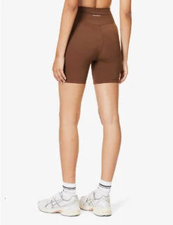 Ruched High-rise Stretch-woven Shorts -Whistles Clothing Shop R04153644 CHOCOLATEBROWN ALT03