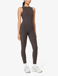 Ultimate Sleeveless Stretch-woven Jumpsuit 7 Ultimate Sleeveless Stretch-woven Jumpsuit -Whistles Clothing Shop R04153649 COFFEEBEAN ALT02