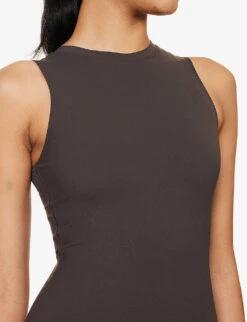 Ultimate Sleeveless Stretch-woven Jumpsuit 9 Ultimate Sleeveless Stretch-woven Jumpsuit -Whistles Clothing Shop R04153649 COFFEEBEAN ALT04