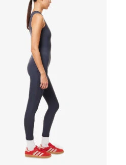 Ultimate Short-sleeved Stretch-woven Playsuit -Whistles Clothing Shop R04153650 MIDNIGHTBLUE ALT02