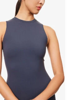 Ultimate Short-sleeved Stretch-woven Playsuit -Whistles Clothing Shop R04153650 MIDNIGHTBLUE ALT04