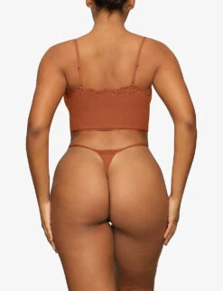 Fits Everybody Lace-trim Stretch-woven Top -Whistles Clothing Shop R04153792 BRONZE ALT03