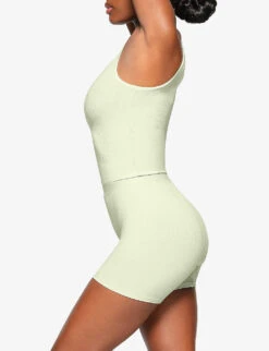 Soft Lounge High-rise Stretch-woven Boxer Shorts -Whistles Clothing Shop R04153809 HONEYDEW ALT02