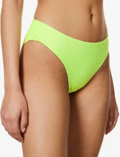 GOOD AMERICAN Sparkle Low-rise Bikini Bottoms -Whistles Clothing Shop R04154432 ELECTRICLIME002 ALT02