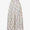 Max Mara Rotondo Graphic-print Silk Midi Skirt