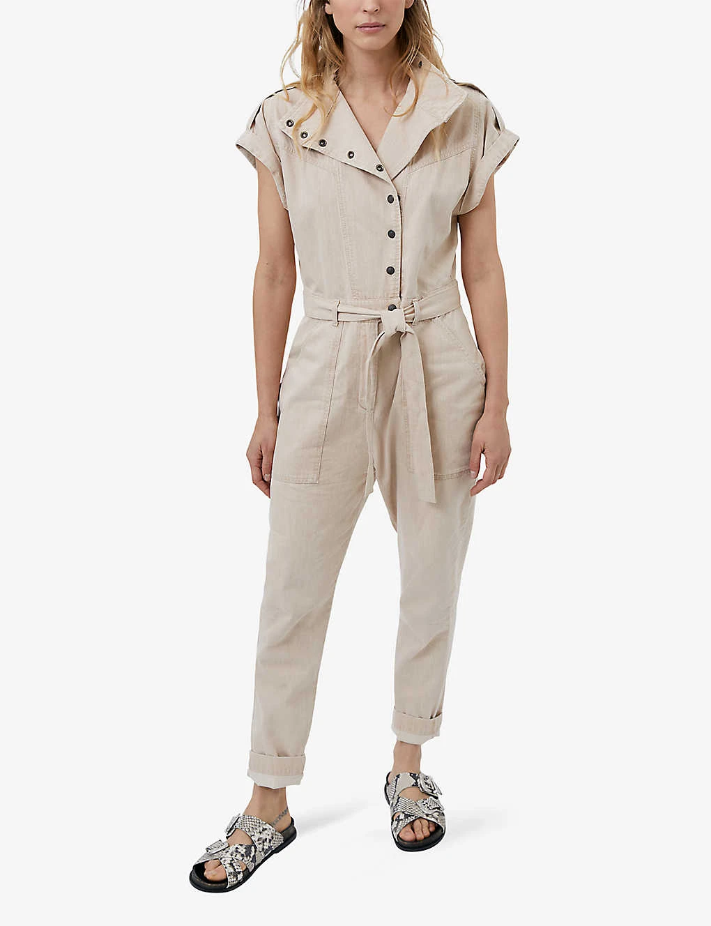 Ikks Graphic-print Denim Jumpsuit 2 Ikks Graphic-print Denim Jumpsuit - Image 2