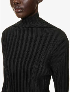 Basic Pleated Knitted Top -Whistles Clothing Shop R04156406 BLACK ALT04