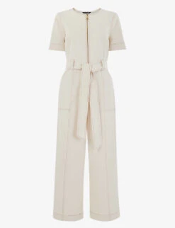 New Release 9 Whistles Cropped Denim Jumpsuit