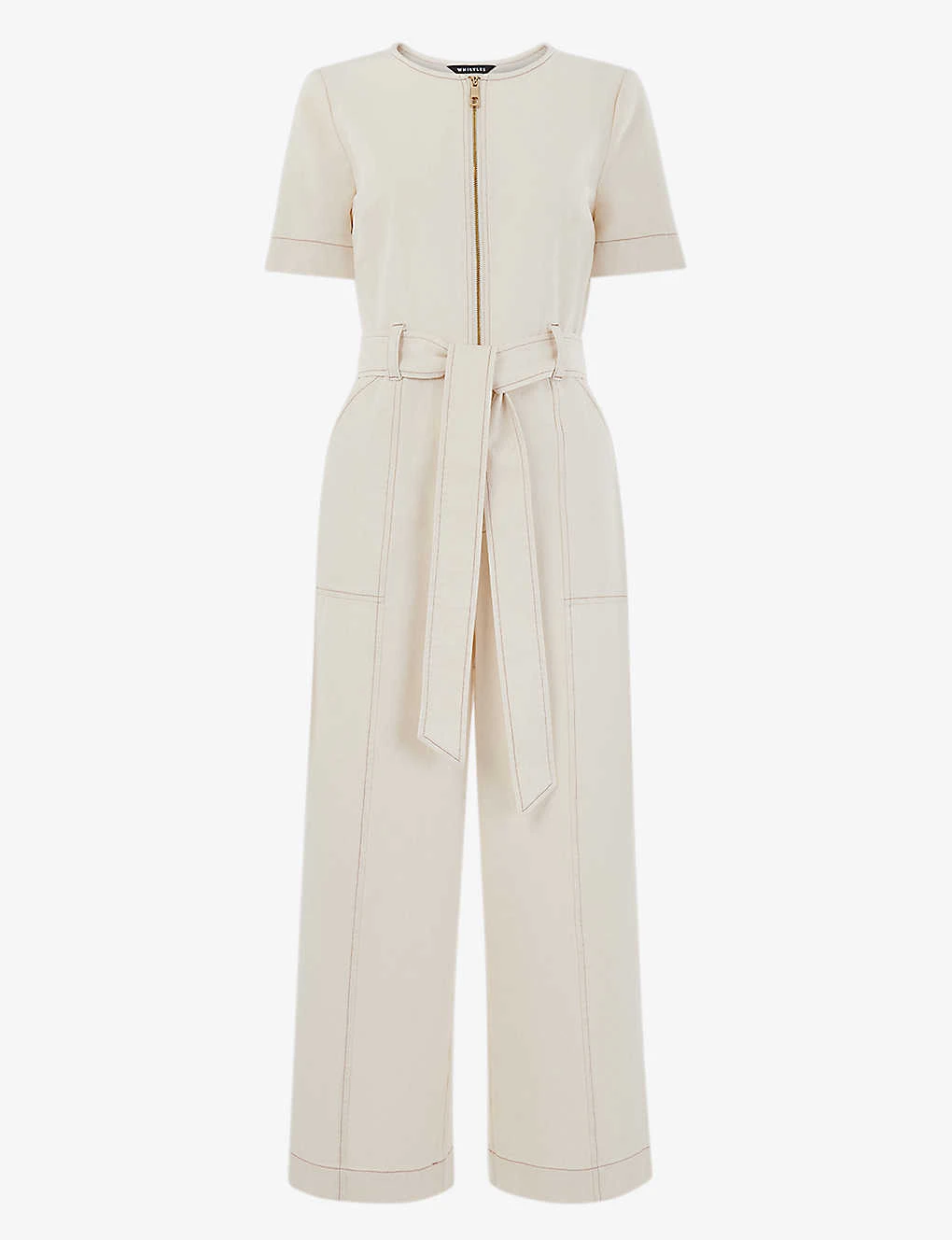 Whistles Cropped Denim Jumpsuit 1 Whistles Cropped Denim Jumpsuit