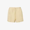 Mid-rise Elasticated-waistband Linen Shorts