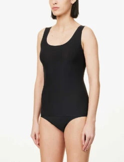 Chantelle Soft Stretch Scoop-neck Stretch-woven Top 7 Chantelle Soft Stretch Scoop-neck Stretch-woven Top -Whistles Clothing Shop R04157904 BLACK ALT02