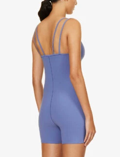 Alosoft Sun’s Out V-neck Stretch-woven Unitard 8 Alosoft Sun’s Out V-neck Stretch-woven Unitard -Whistles Clothing Shop R04158211 INFINITYBLUE ALT03