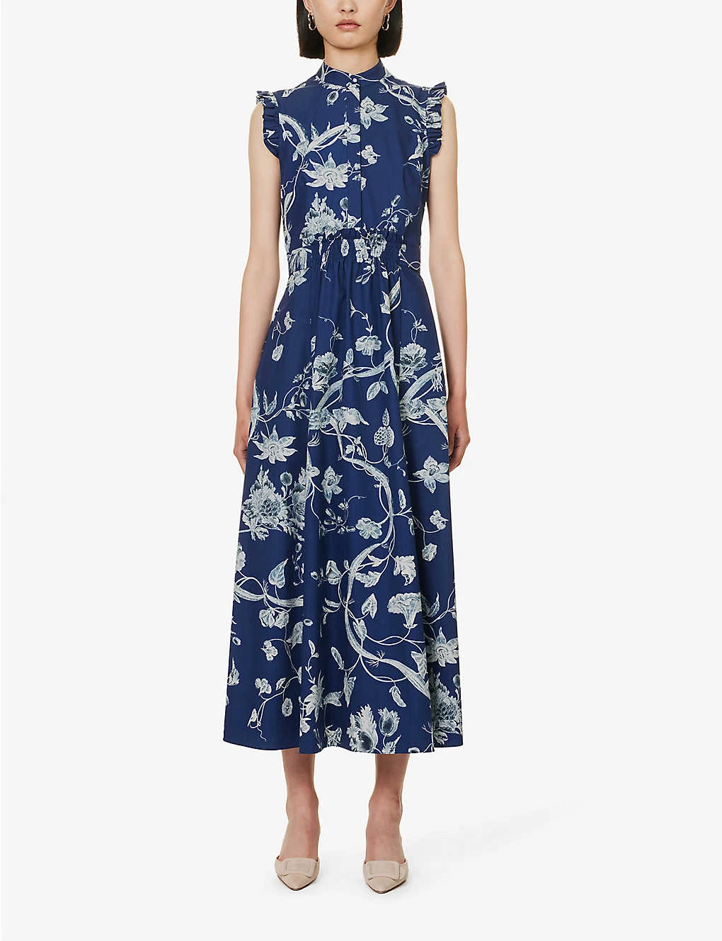 Erdem Floral-print Frilled-trim Cotton-poplin Maxi Dress 3 Erdem Floral-print Frilled-trim Cotton-poplin Maxi Dress - Image 3