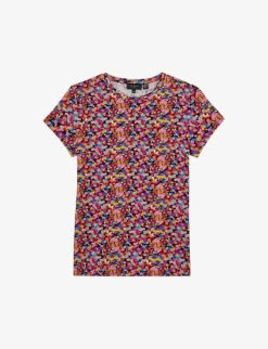 Ted Baker Phebie Confetti-print Stretch-woven T-shirt